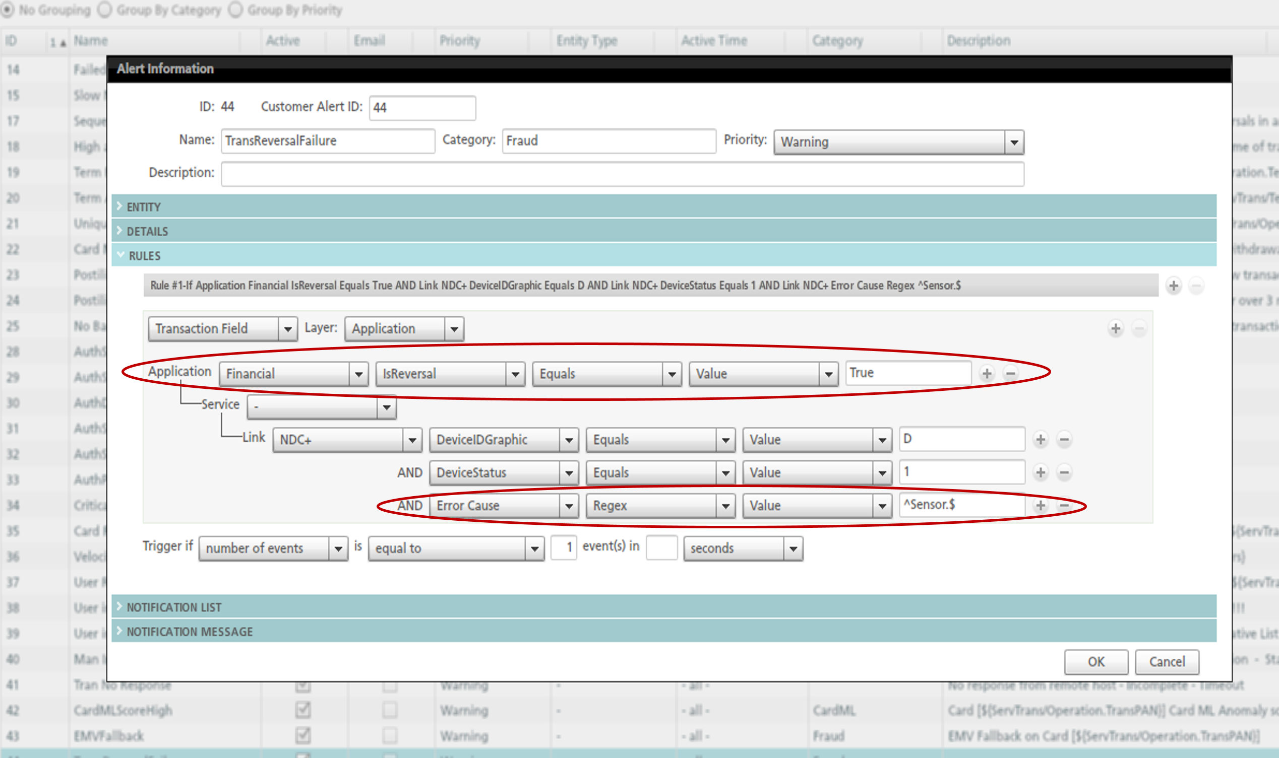 receive a real-time notification when a transaction contains a reversal and a device error code. 